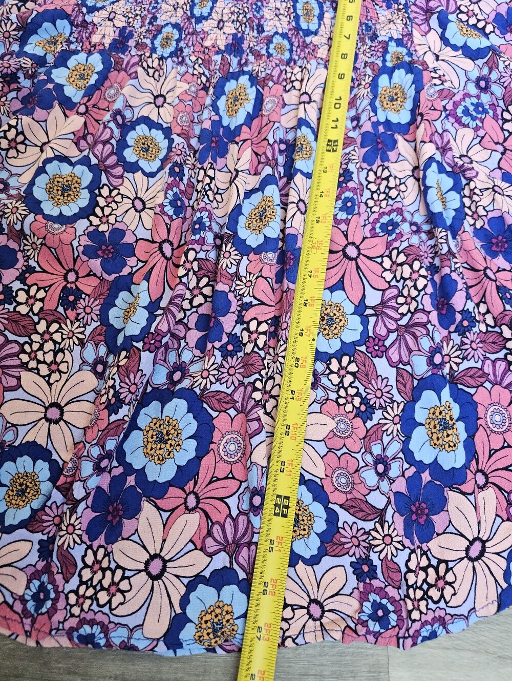 Terra & Sky Floral Smocked Top - Size 2X (20W-22W) - Picture 13 of 14